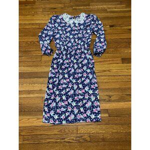 Stuart Alan Womens Sz 8 Garden Floral Tea Party Midi Dress Cottagecore Vintage